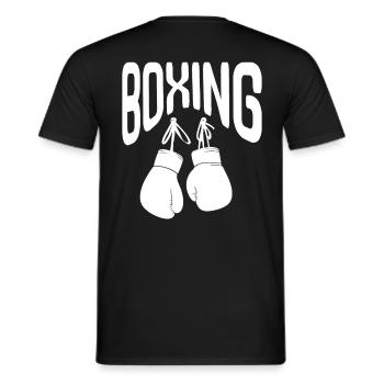 Boxing Boxing Gloves Boxing Ring Martial Arts - Men's T-Shirt - black - Back - AI Model Male 178 light (178cm)