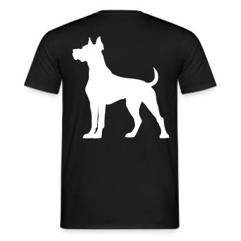 Dogue Allemand Chien Blanc Propriétaire Chien - T-shirt homme - noir - Dos - AI Model Male 178 light (178cm)