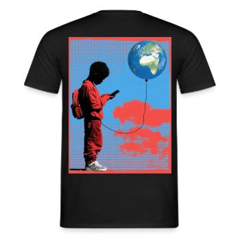 THE WORLD WE LEFT BEHIND - Männer T-Shirt - Schwarz - Hinten - AI Model Male 178 light (178cm)