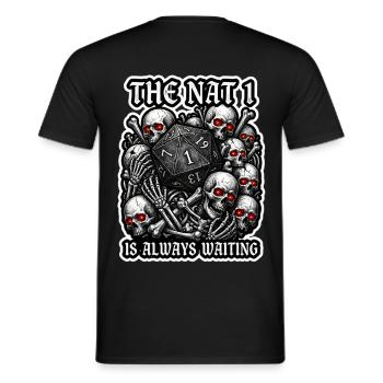 Le Nat 1 est toujours en attente d’art RPG - T-shirt homme - noir - Dos - AI Model Male 178 light (178cm)