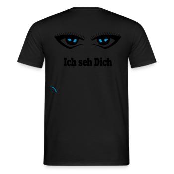 Seh Dich - Männer T-Shirt - Schwarz - Hinten - AI Model Male 178 light (178cm)
