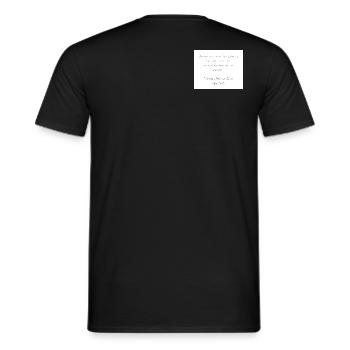 Seume Zitat - Männer T-Shirt - Schwarz - Hinten - AI Model Male 178 light (178cm)