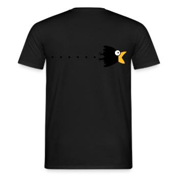 Rabe Überraschung Karikatur - Männer T-Shirt - Schwarz - Hinten - AI Model Male 178 light (178cm)
