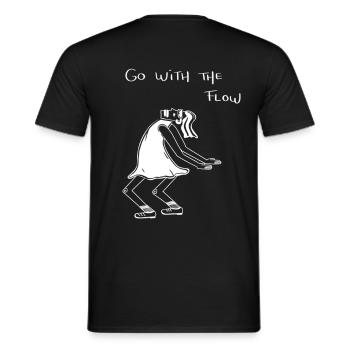 Lassen Sie sich treiben - Männer T-Shirt - Schwarz - Hinten - AI Model Male 178 light (178cm)