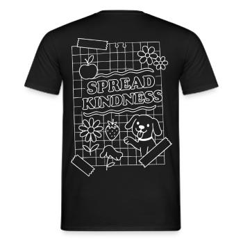 Spread Kindness (white) - Men's T-Shirt - black - Back - AI Model Male 178 light (178cm)