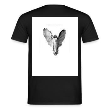 Freedom - Men's T-Shirt - black - Back - AI Model Male 178 light (178cm)