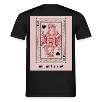 Herz-Königin mit Rose - Männer T-Shirt - Schwarz - Hinten - AI Model Male 178 light (178cm)