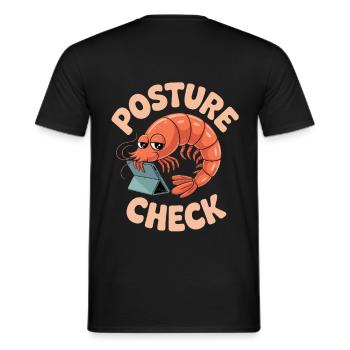 Lustiges Posture Check Home Office Gamer - T-shirt homme - noir - Dos - AI Model Male 178 light (178cm)