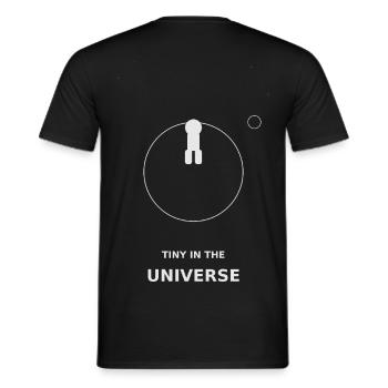 Tiny dans l’Univers - T-shirt homme - noir - Dos - AI Model Male 178 light (178cm)