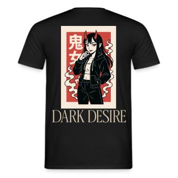 DARK DESIRE - Men's T-Shirt - black - Back - AI Model Male 178 light (178cm)