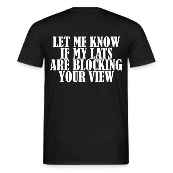 Lats Blocking View - T-shirt homme - noir - Dos - AI Model Male 178 light (178cm)