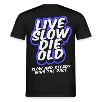 Live Slow Die Old - LSDO - T-shirt homme - noir - Dos - AI Model Male 178 light (178cm)