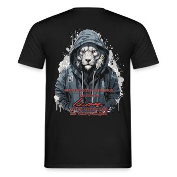 Lion Africa Cat - soyez un lion jungle - T-shirt homme - noir - Dos - AI Model Male 178 light (178cm)