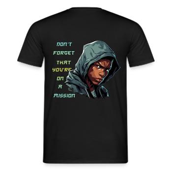 kampfsport mission boxen boxring motivation - Männer T-Shirt - Schwarz - Hinten - AI Model Male 178 light (178cm)