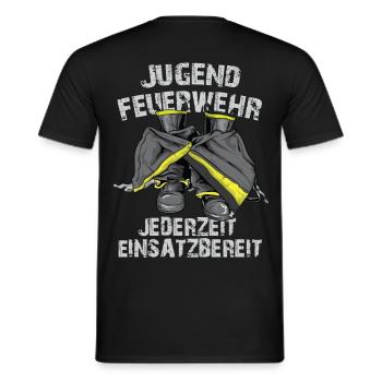 Jederzeit einsatzbereit - Männer T-Shirt - Schwarz - Hinten - AI Model Male 178 light (178cm)