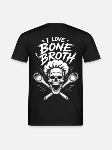 I Love Bone Broth Skull - Men's T-Shirt - black