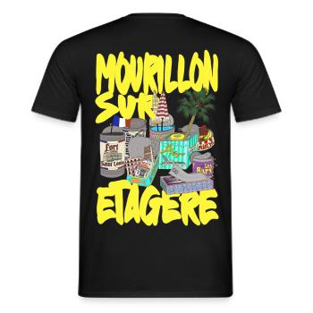 Mourillon on the shelf Toulon - Men's T-Shirt - black - Back - AI Model Male 178 light (178cm)