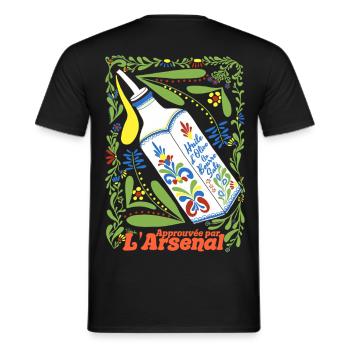 Olivenöl mit gesalzener Butter Toulon - Männer T-Shirt - Schwarz - Hinten - AI Model Male 178 light (178cm)