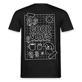 Gute Vibes - Men's T-Shirt - black - Back - AI Model Male 178 light (178cm)