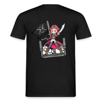 Piratenkapitänin - Männer T-Shirt - Schwarz - Hinten - AI Model Male 178 light (178cm)