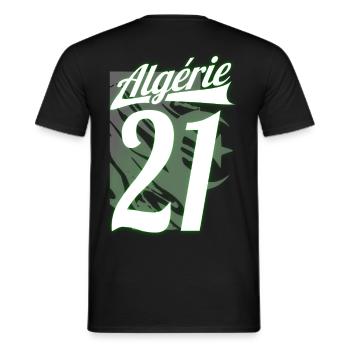 algérie Drapeau - T-shirt homme - noir - Dos - AI Model Male 178 light (178cm)