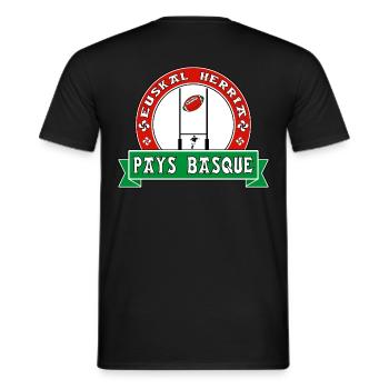 Basque Sport 01 - T-shirt homme - noir - Dos - AI Model Male 178 light (178cm)