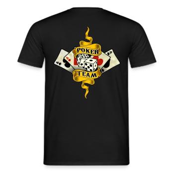 poker team design 1 - Men's T-Shirt - black - Back - AI Model Male 178 light (178cm)