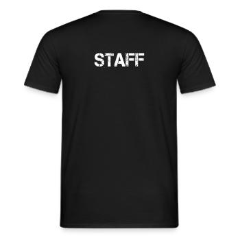 Staff Staff Crew Personal Team Band Security - Men's T-Shirt - black - Back - AI Model Male 178 light (178cm)