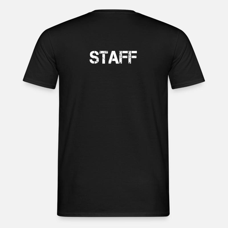 Staff Mitarbeiter Crew Personal Team Band Security - Männer T-Shirt - Schwarz