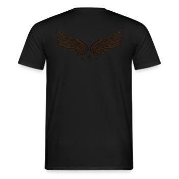Boho wings - Men's T-Shirt - black - Back - AI Model Male 178 light (178cm)