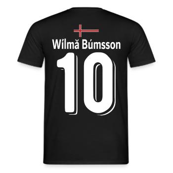 Wilma Bumsson Island Sauf Shirt - Männer T-Shirt - Schwarz - Hinten - AI Model Male 178 light (178cm)
