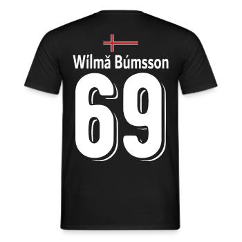 Wilma Bumsson Island Sauf Shirt - Männer T-Shirt - Schwarz - Hinten - AI Model Male 178 light (178cm)