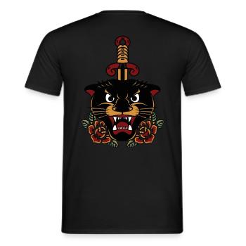 Panthère de la vieille école - T-shirt homme - noir - Dos - AI Model Male 178 light (178cm)