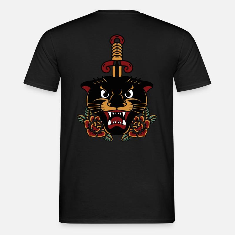 Old School Panther - Männer T-Shirt - Schwarz