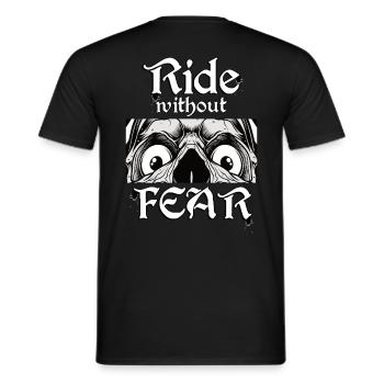 Ride without Fear! - Männer T-Shirt - Schwarz - Hinten - AI Model Male 178 light (178cm)