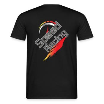 Course de vitesse - T-shirt homme - noir - Dos - AI Model Male 178 light (178cm)