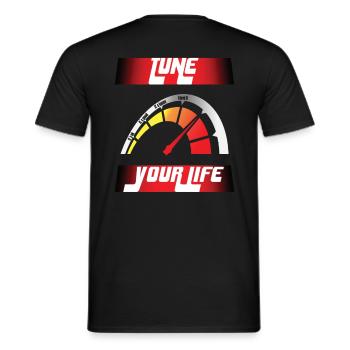 Lebensgestaltung - Männer T-Shirt - Schwarz - Hinten - AI Model Male 178 light (178cm)