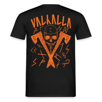 Valhalla Runes - Männer T-Shirt - Schwarz - Hinten - AI Model Male 178 light (178cm)