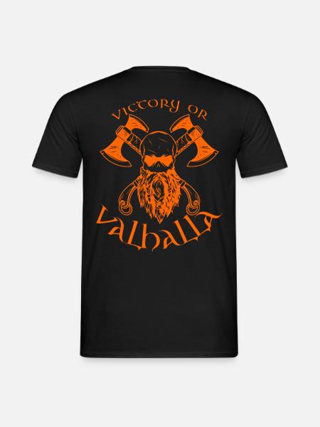 Victory or Valhalla - Männer T-Shirt - Schwarz