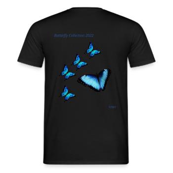 Butterfly Collection 2022 - Männer T-Shirt - Schwarz - Hinten - AI Model Male 178 light (178cm)