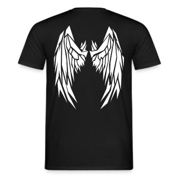 2reborn White Wings Angel Flügel Engelflügel 3 - Männer T-Shirt - Schwarz - Hinten - AI Model Male 178 light (178cm)