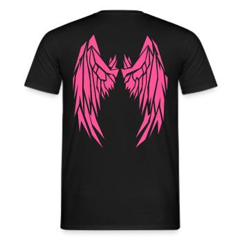 2reborn Rosarot Wings Angel Flügel Engelflügel 9 - Männer T-Shirt - Schwarz - Hinten - AI Model Male 178 light (178cm)