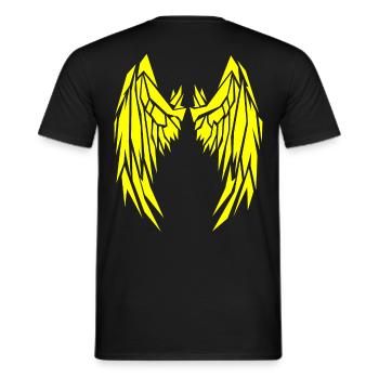 2reborn Angelwings Wings Flügel Engelflügel 2 - Männer T-Shirt - Schwarz - Hinten - AI Model Male 178 light (178cm)