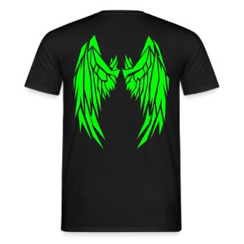 2reborn Grün Wings Angel Flügel Engelflügel 12 - Männer T-Shirt - Schwarz - Hinten - AI Model Male 178 light (178cm)
