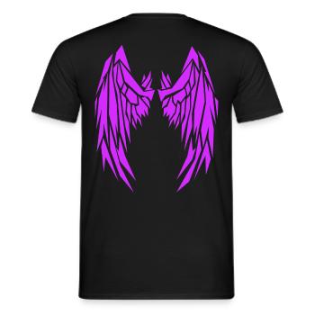 2reborn Violett Wings Angel Flügel Engelflügel 10 - Männer T-Shirt - Schwarz - Hinten - AI Model Male 178 light (178cm)
