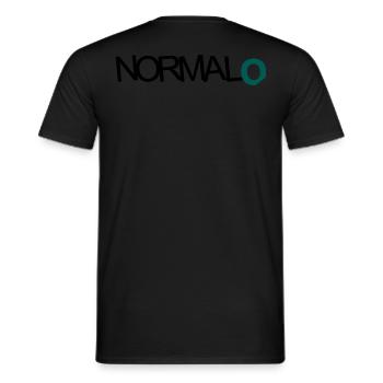 NORMAL O - Männer T-Shirt - Schwarz - Hinten - AI Model Male 178 light (178cm)