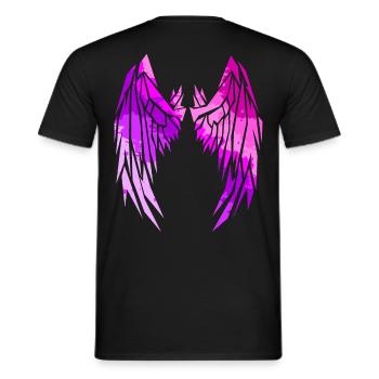 2reborn Wings Engelflügel modern art 14 - Männer T-Shirt - Schwarz - Hinten - AI Model Male 178 light (178cm)