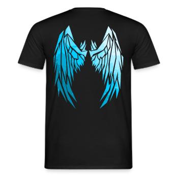 2reborn Wings Engelflügel modern art 13 - Männer T-Shirt - Schwarz - Hinten - AI Model Male 178 light (178cm)