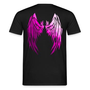 2reborn Wings Engelflügel modern art 8 - Männer T-Shirt - Schwarz - Hinten - AI Model Male 178 light (178cm)