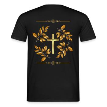 Gold Edition No. 1 | Spread the Gospel! - Männer T-Shirt - Schwarz - Hinten - AI Model Male 178 light (178cm)